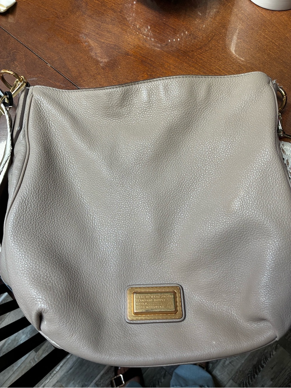 Marc by Marc Jacob Taupe Leather Shoulder Bag - Women